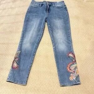 Embroidered Blue Jeans